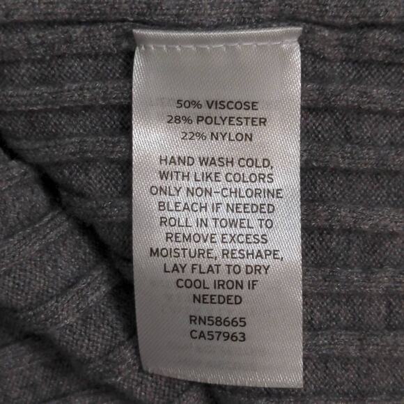 Halogen Womens Pullover Sweater Gray Heathered Long Sleeve Scoop Neck M New - Picture 4 of 7